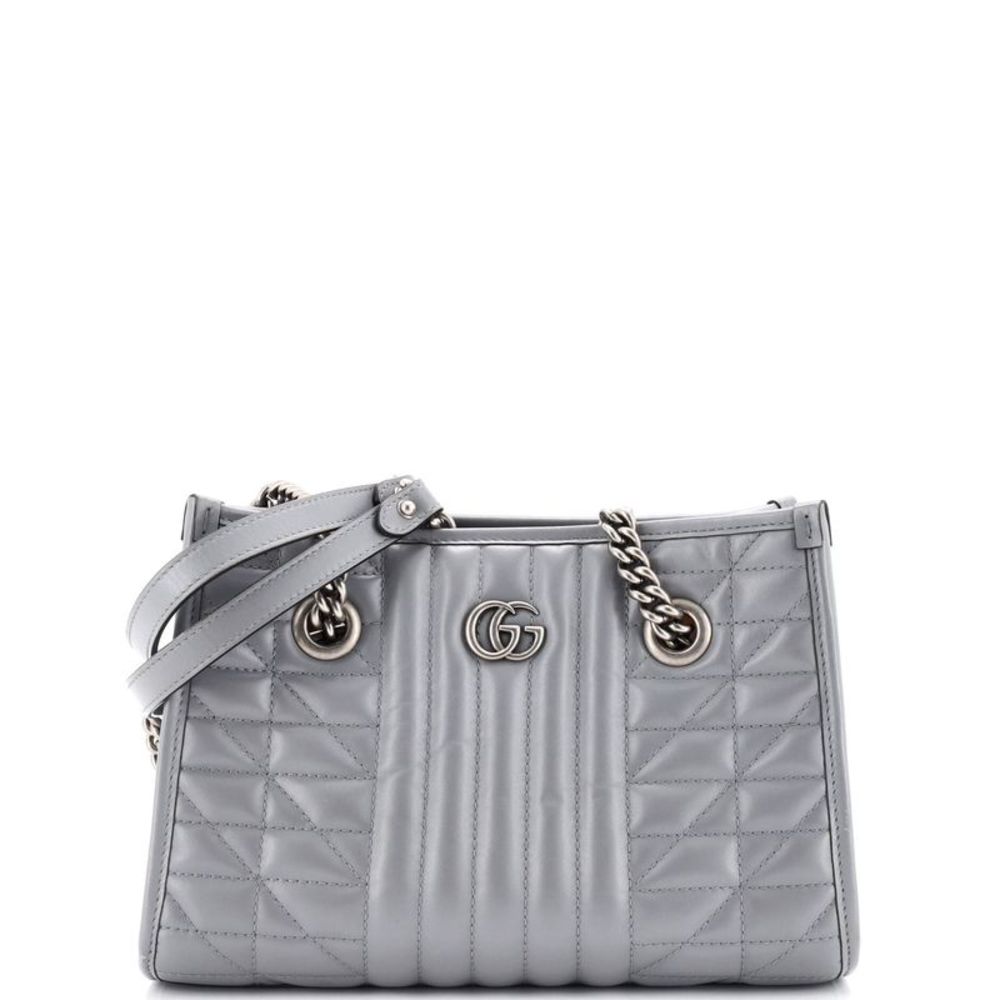 Gucci Quilted Gray Shoulder Bag